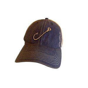 Outer Banks NC Blue Mesh Trucker Hat Adjustable Hook Logo